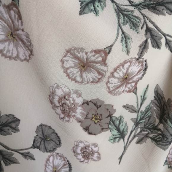 Medium DEX summer dress pink blush nude floral ruffle chiffon - Picture 8 of 8